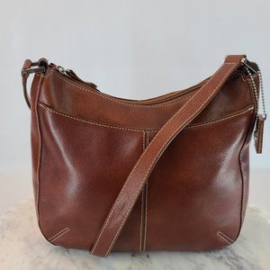 Etienne Aigner Leather Shoulder Bag in Honey